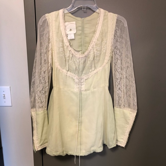 VINTAGE 60s/70s GUNNE SAX LACE UP PRAIRIE DRESS - Picture 3 of 4